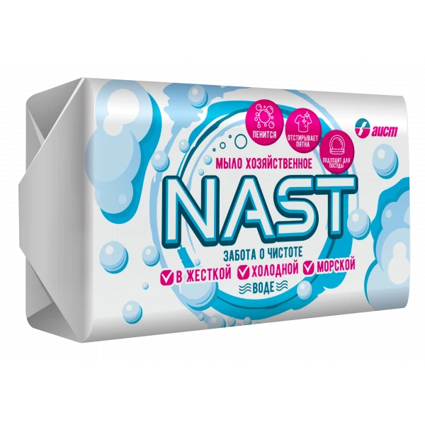 Мыло хозяйственное для жесткой и морской воды "NAST" 150 г. от  производителя